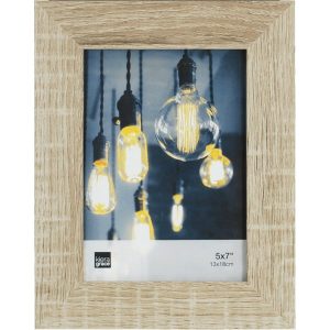 Cadre-photo Loft de 5 po x 7 po en bois flotté, gris