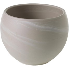 Jardinière en argile Luna de 6,5 po, beige